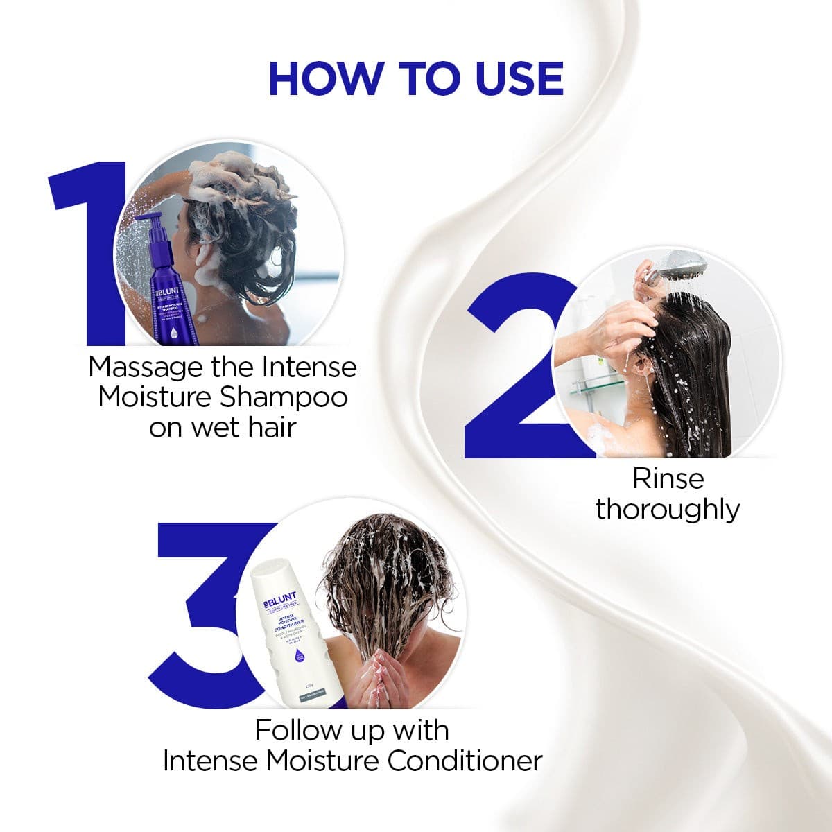 Intense Moisture Shampoo with Jojoba and Vitamin E for Dry & Frizzy Hair - 300 ml