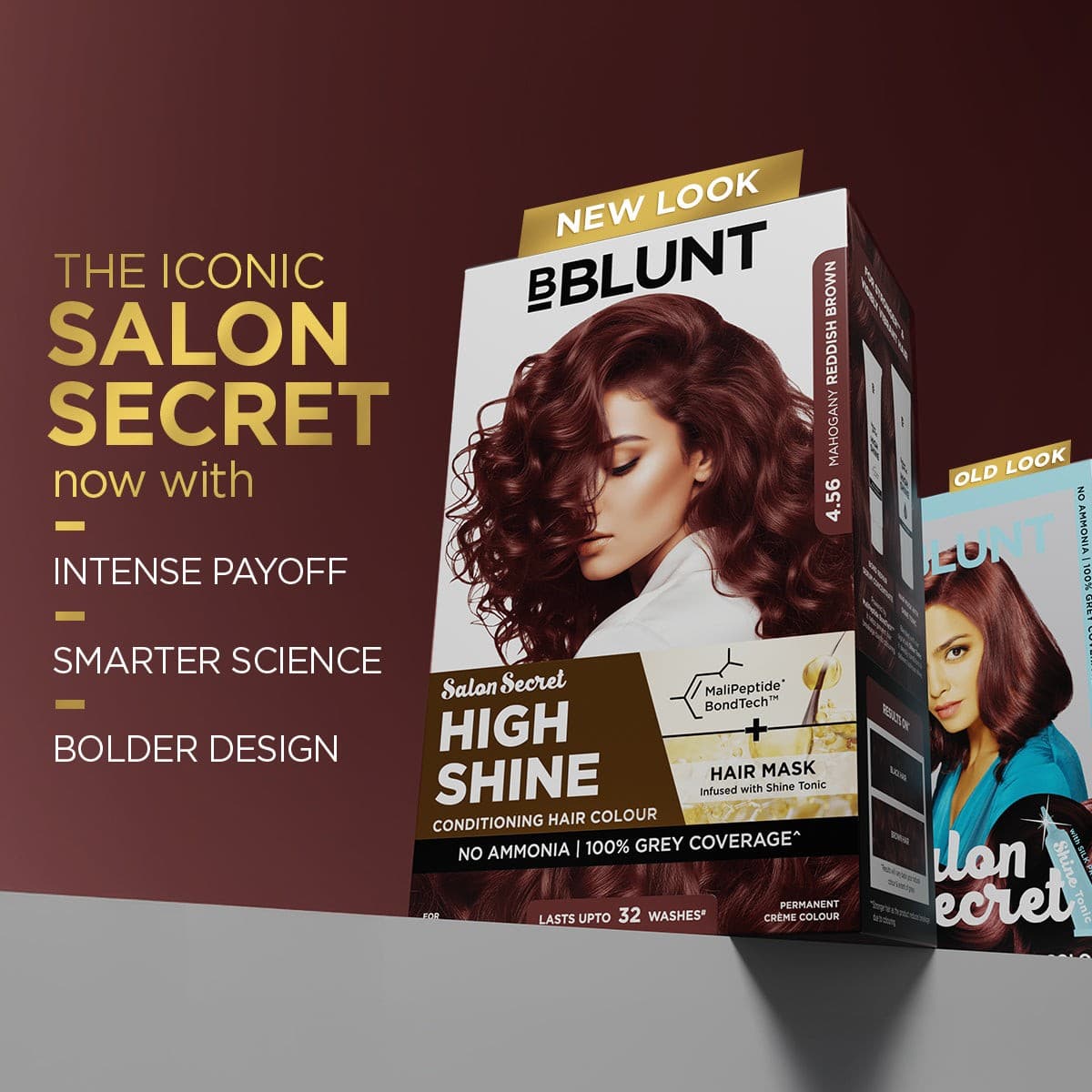 High Shine Conditioning Hair Colour - Mahogany Reddish Brown (Shade 4.56)(Pack of 3)
