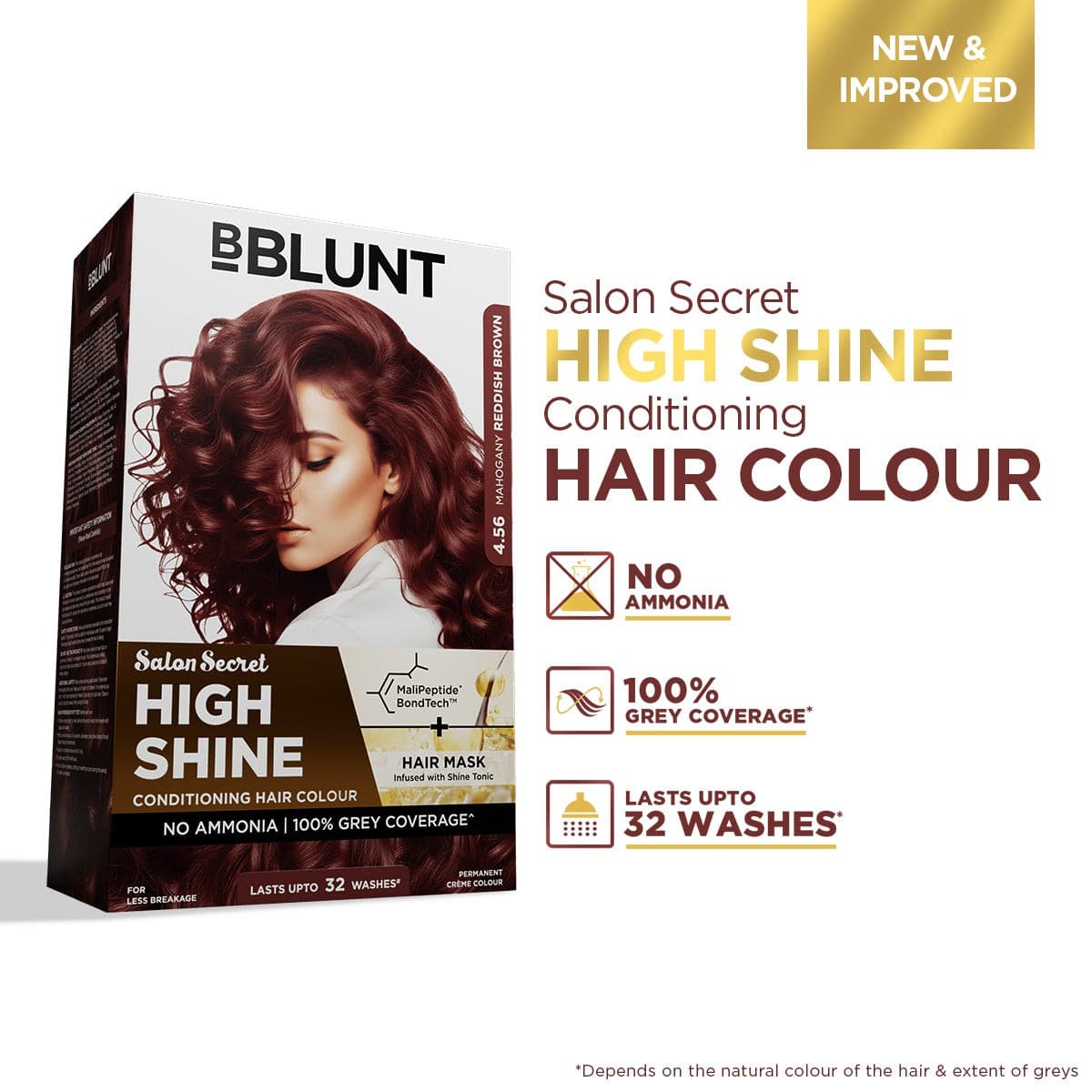 High Shine Conditioning Hair Colour - Mahogany Reddish Brown (Shade 4.56)(Pack of 3)