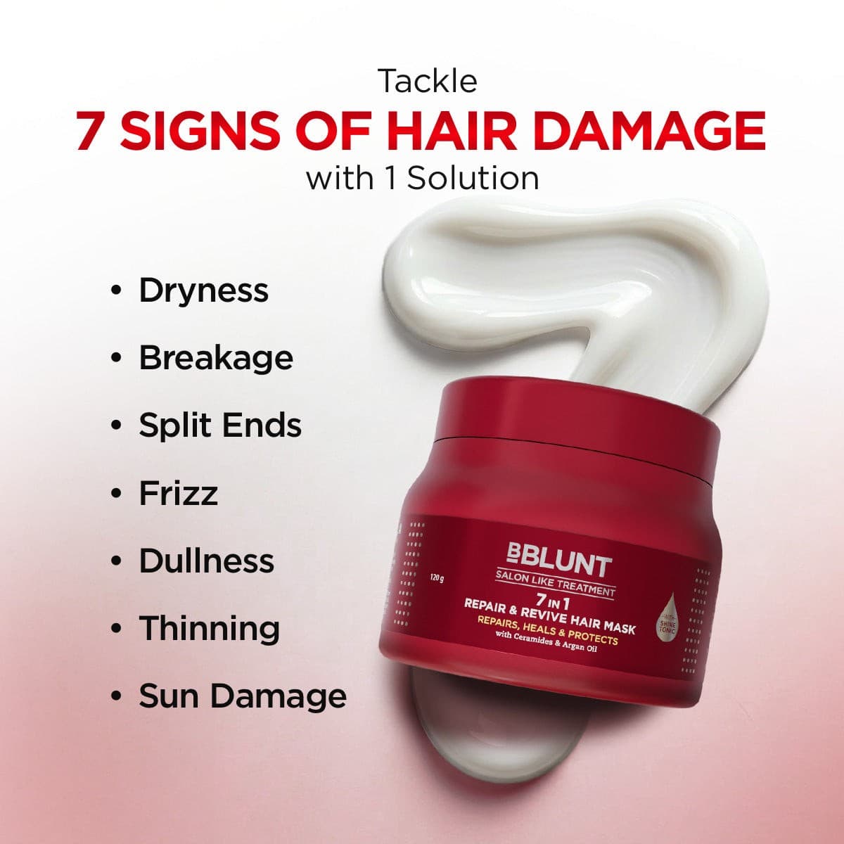 7 in 1 Repair & Revive Hair Mask for Up to 100% Damage Repair* - 120g