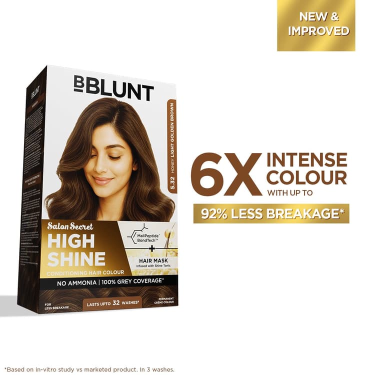 High Shine Conditioning Hair Colour - Honey Light Golden Brown (Shade 5.32)