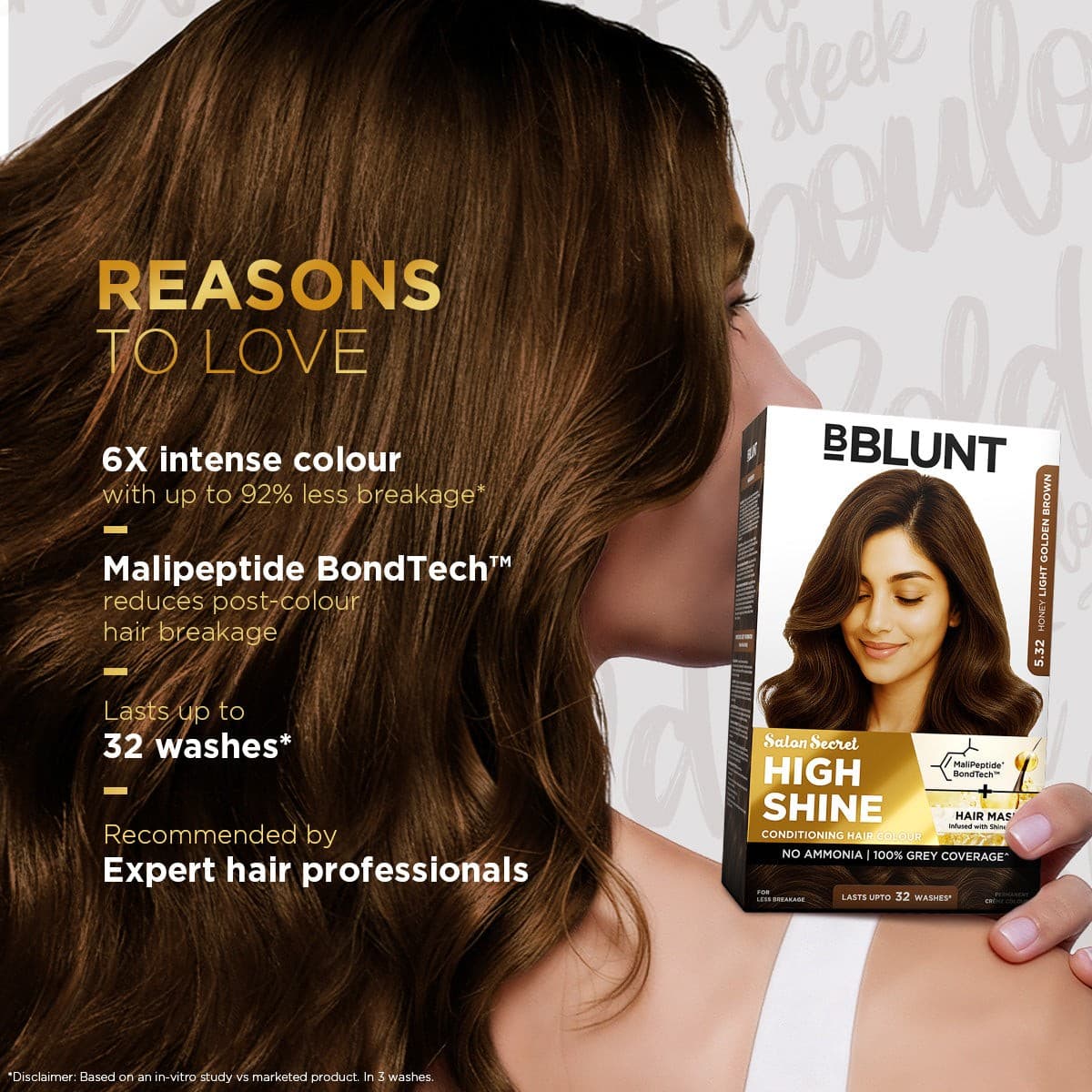 High Shine Conditioning Hair Colour - Honey Light Golden Brown (Shade 5.32)