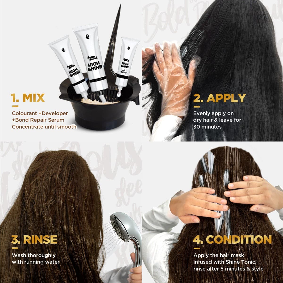High Shine Conditioning Hair Colour - Honey Light Golden Brown (Shade 5.32)