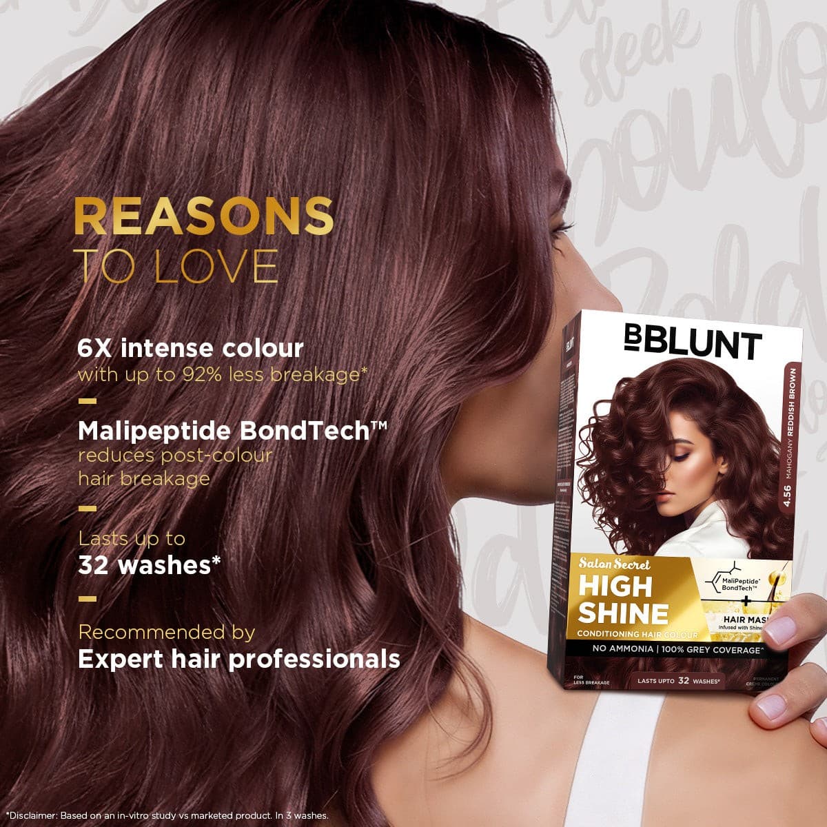 High Shine Conditioning Hair Colour - Mahogany Reddish Brown (Shade 4.56)