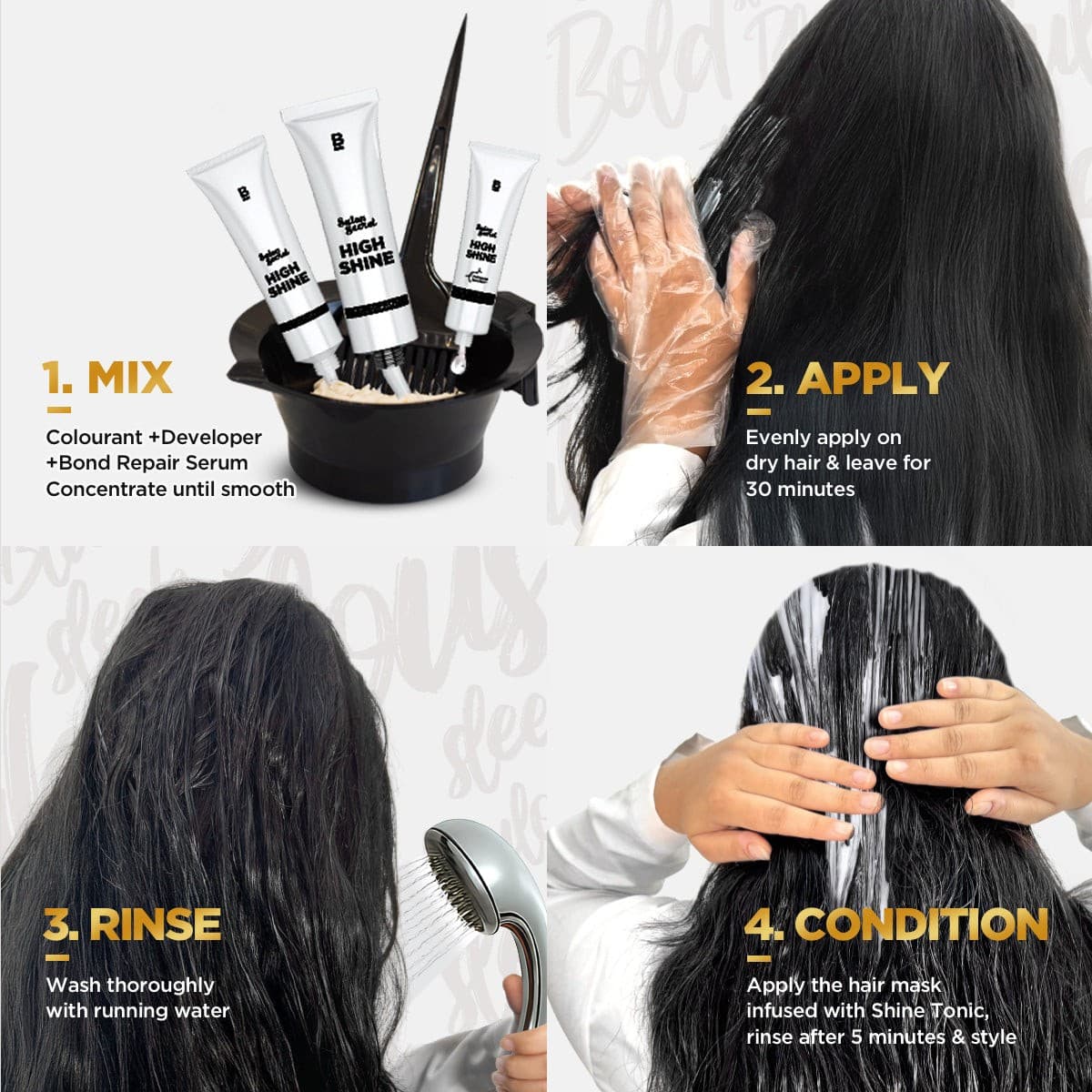High Shine Conditioning Hair Colour - Natural Black (Shade 1)