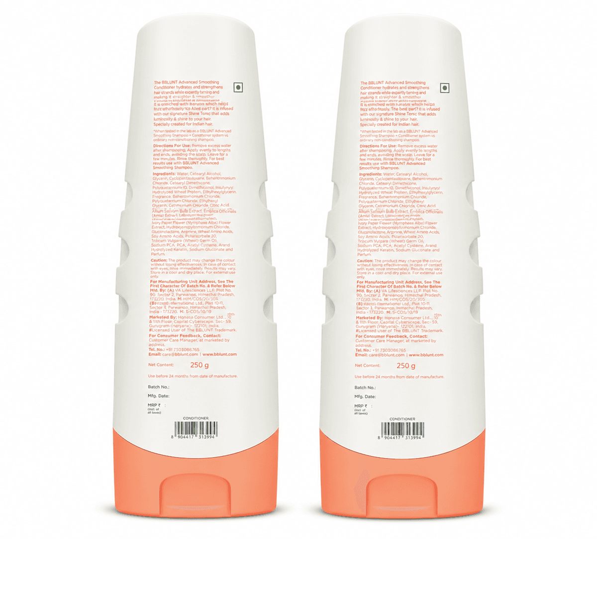 Advanced Smoothening Conditioner with Keratin & Hyaluronic Acid - 250 g(Pack of 2)