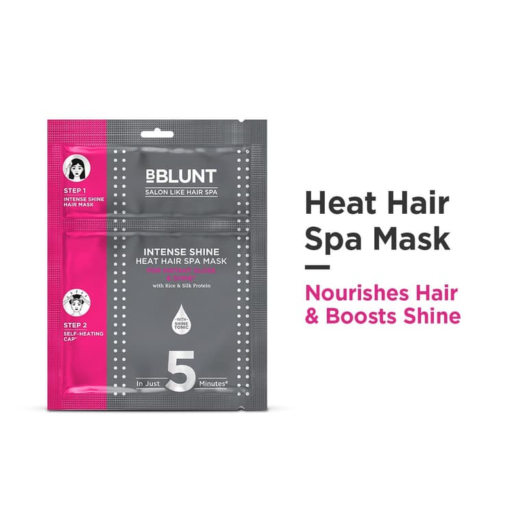 Intense Shine Heat Hair Spa Mask with Rice & Silk Protein for Salon-Like Hair Spa at Home - 70 g