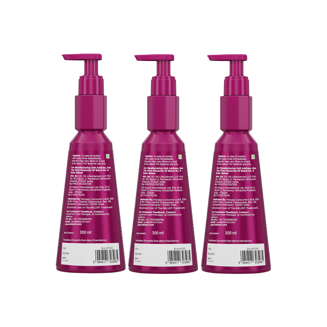 Hair Fall Control Shampoo with Pea Protein & Caffeine for Stronger Hair - 300 ml(Pack of 3)